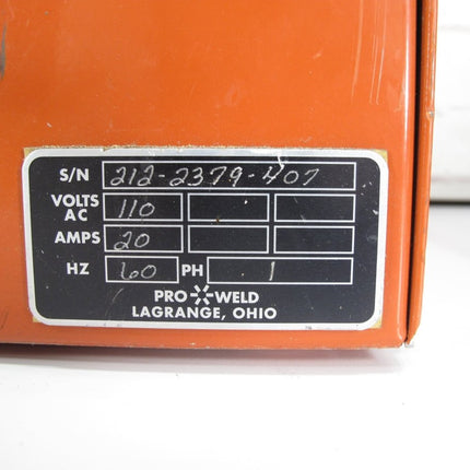 Pro Weld CD - 212 Solid State Capacitor Discharge 14 ga. 1/4" Range Stud Welder - ZeereeZ