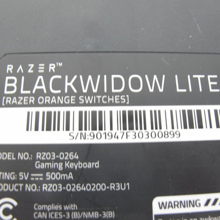 Razer BlackWidow Lite Mechanical TKL Keyboard, Orange Switches (Silent Tactile) - ZeereeZ