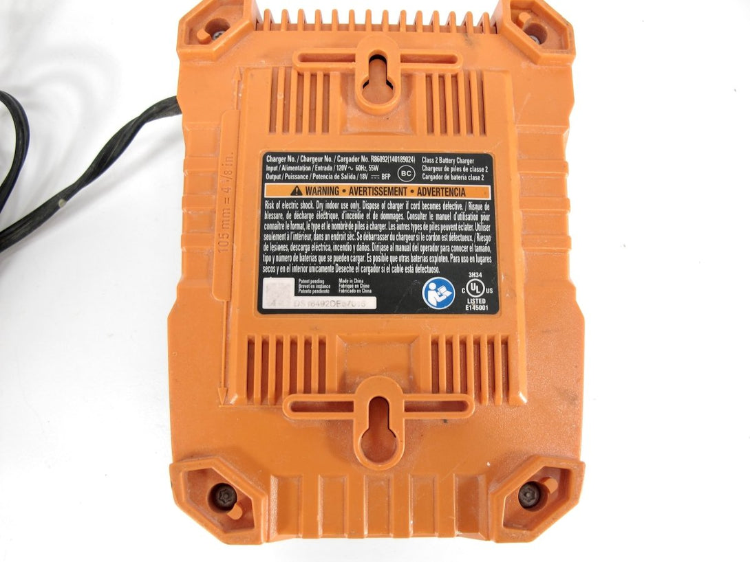Ridgid R86092 18 VOLT X4 X5 Dual Chemistry Lithium Battery Charger - ZeereeZ