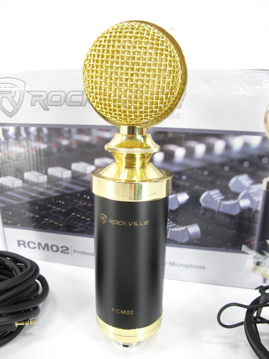 Rockville RCM02 Pro Studio Recording Condenser Microphone Mic - ZeereeZ