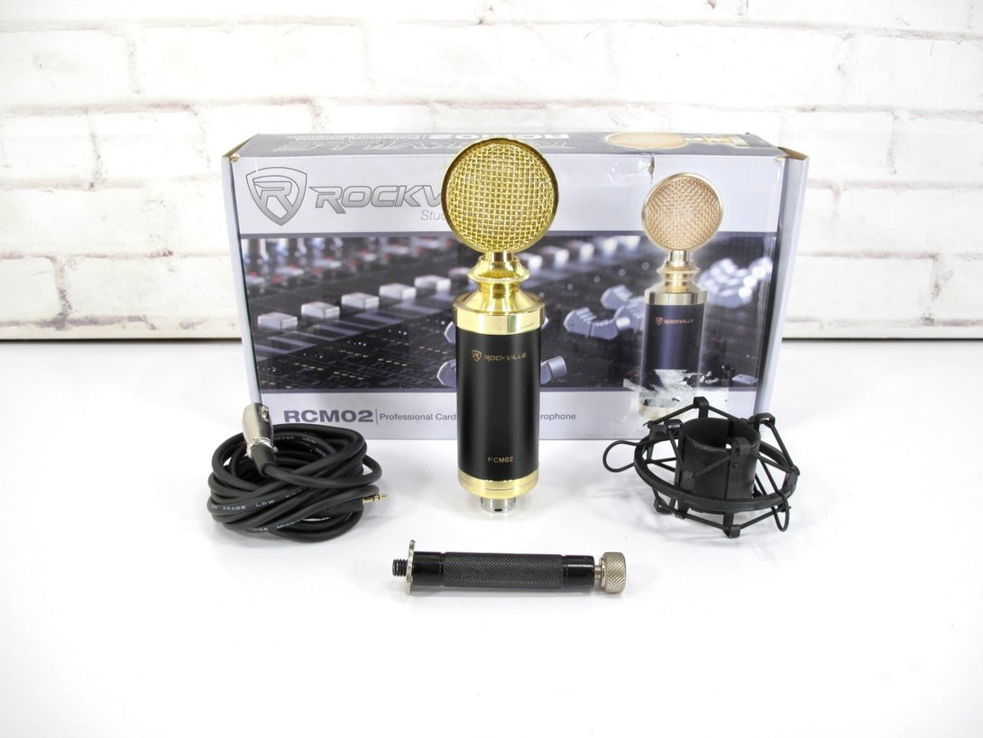 Rockville RCM02 Pro Studio Recording Condenser Microphone Mic - ZeereeZ
