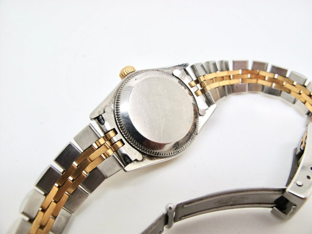 Rolex Oyster Perpetual Two Tone 18k Gold/SS Diamond Ladies Automatic Watch 76193 - ZeereeZ