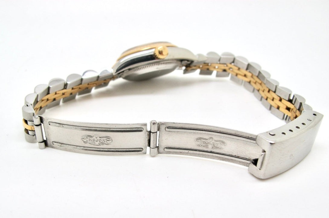 Rolex Oyster Perpetual Two Tone 18k Gold/SS Diamond Ladies Automatic Watch 76193 - ZeereeZ