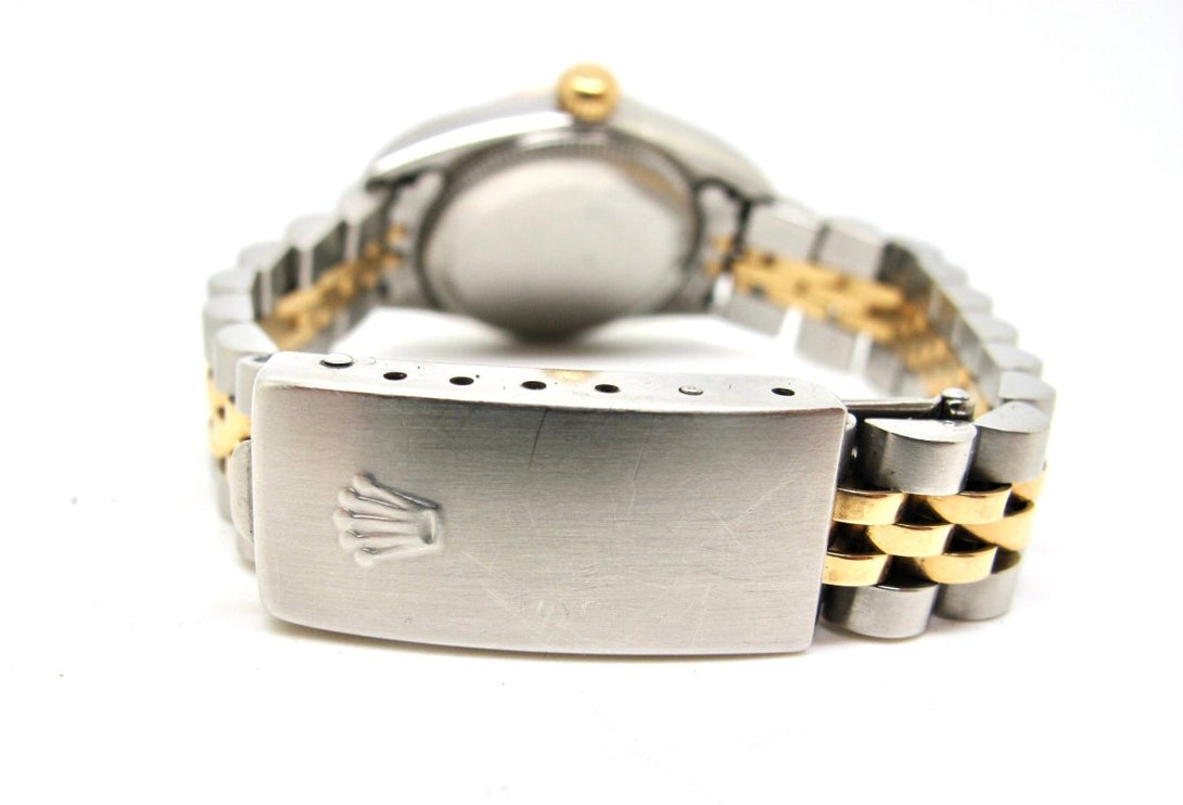 Rolex Oyster Perpetual Two Tone 18k Gold/SS Diamond Ladies Automatic Watch 76193 - ZeereeZ