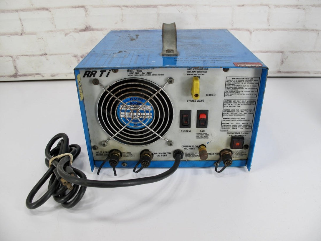 RRTI RRU30 HVAC Refrigerant Recovery Unit - ZeereeZ