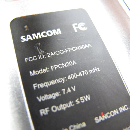 Samcom FPCN30A UHF Portable Handheld 2 - Way Radio 400 - 470MHz 5W - ZeereeZ