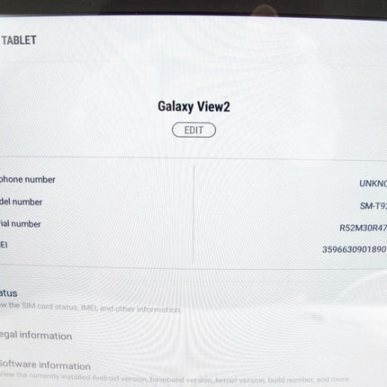Samsung Galaxy View2 (2019) T927 64GB, Wi - Fi + Cellular AT&T 17.3" Tablet - ZeereeZ