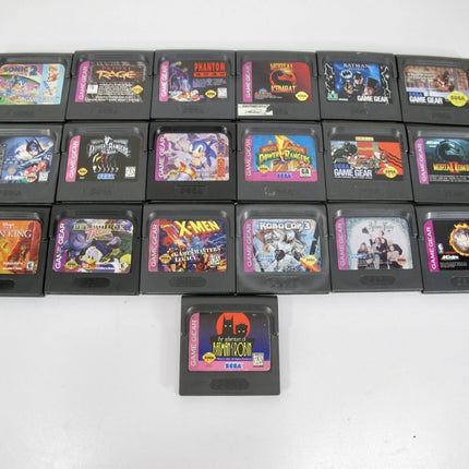 Sega Game Gear Video Game Cartridge Lot of 19 GAMES - ZeereeZ