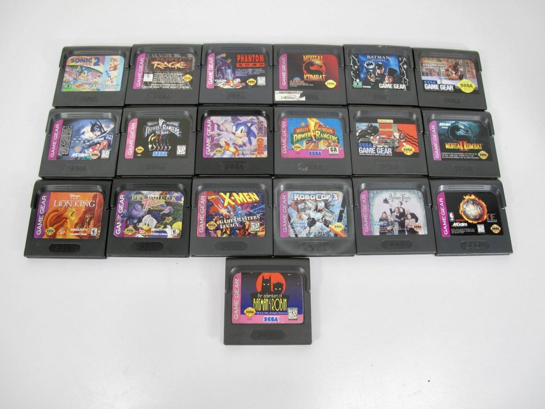 Sega Game Gear Video Game Cartridge Lot of 19 GAMES - ZeereeZ