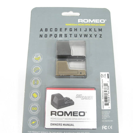 Sig Sauer Romeo Zero 1x30mm Red Dot 3 MOA Reticle P365/P365XL Coyote SOR01303 - ZeereeZ