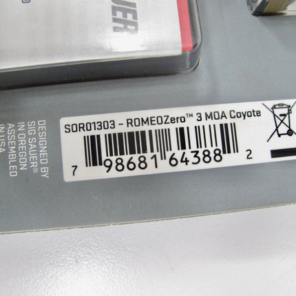 Sig Sauer Romeo Zero 1x30mm Red Dot 3 MOA Reticle P365/P365XL Coyote SOR01303 - ZeereeZ