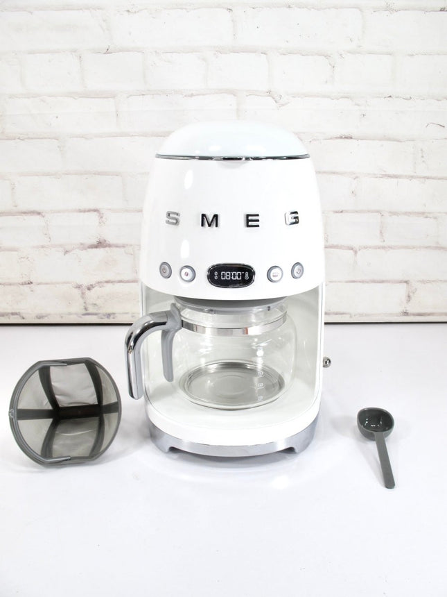 SMEG Retro Style Drip Filter Coffee Electric Espresso Machine White 10 Cups Unused - ZeereeZ
