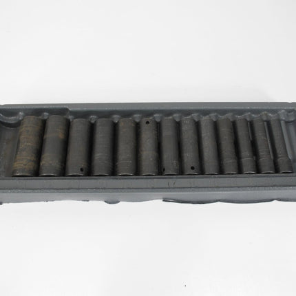Snap On 13 pc 1/2" Drive 6 - Point Metric Flank Drive® Deep Impact Socket Set - ZeereeZ