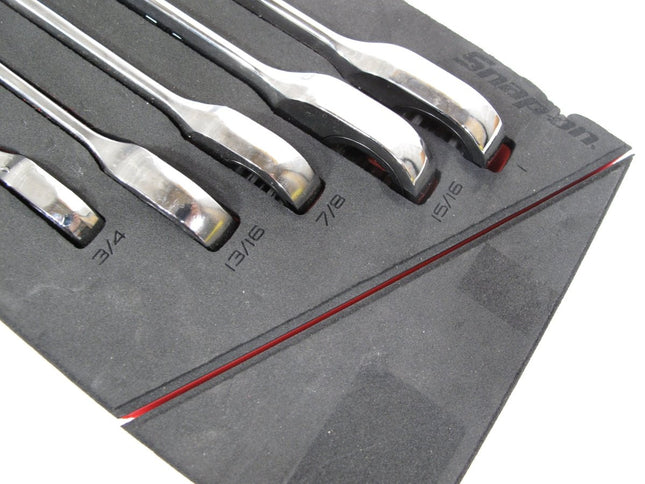 Snap On SOXR02FBR SAE 5 - pc Standard 0º Offset Non - reversing Combo Ratchet Set - ZeereeZ