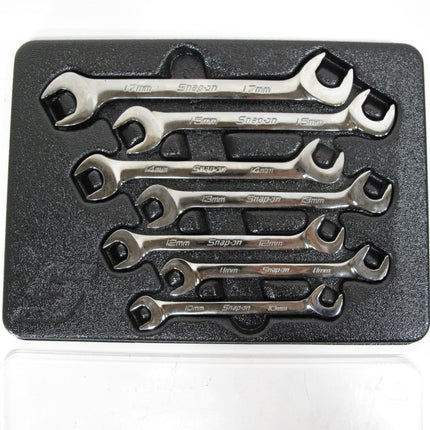 Snap - on Tools VSM807B 7pc Metric 4 Way Angle Open End Wrench Set 10mm - 15mm 17mm - ZeereeZ