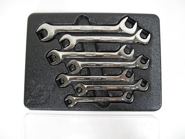 Snap - on Tools VSM807B 7pc Metric 4 Way Angle Open End Wrench Set 10mm - 15mm 17mm - ZeereeZ