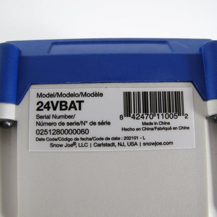 Snow Joe & Sun Joe OEM EcoSharp Lithium - Ion Battery 24 - Volt 4.0 - Ah - ZeereeZ