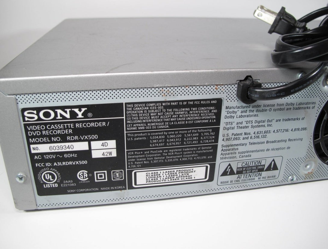 Sony RDR - VX500 DVD VCR Combo Recorder Dubbing Player VHS - ZeereeZ