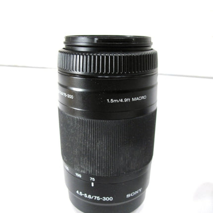 Sony SAL75300 f/4.5 - 5.6 75 - 300mm Macro Lens for Sony Alpha DSLR Cameras - ZeereeZ
