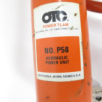 SPX/OTC Power Team P58 Hydraulic Hand Pump & 20 Ton Cylinder - ZeereeZ