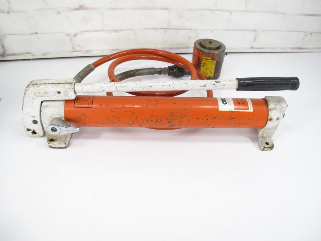 SPX/OTC Power Team P58 Hydraulic Hand Pump & 20 Ton Cylinder - ZeereeZ