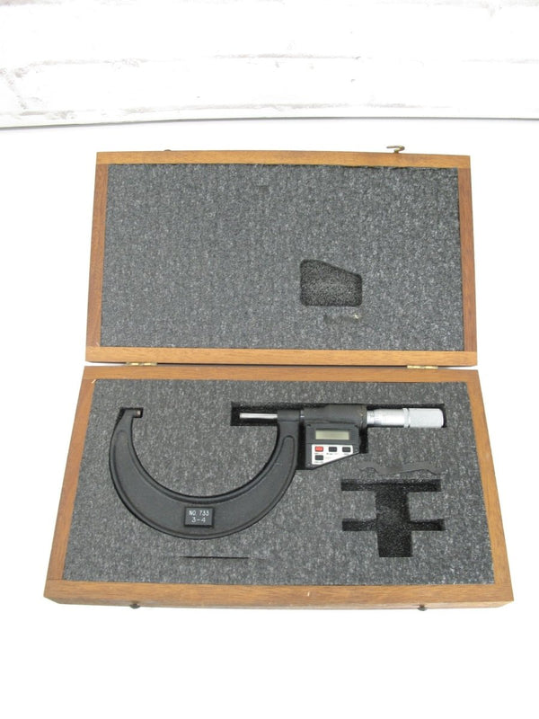 Starrett No 733 Outside Digital Micrometer 3 - 4” Range - ZeereeZ
