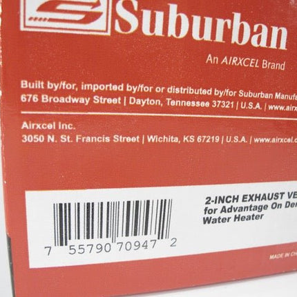 Suburban Nautilus Exhaust Water Heater Vent Cap for 1" - 2" Wall Thickness - ZeereeZ