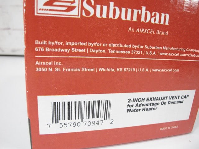 Suburban Nautilus Exhaust Water Heater Vent Cap for 1" - 2" Wall Thickness - ZeereeZ