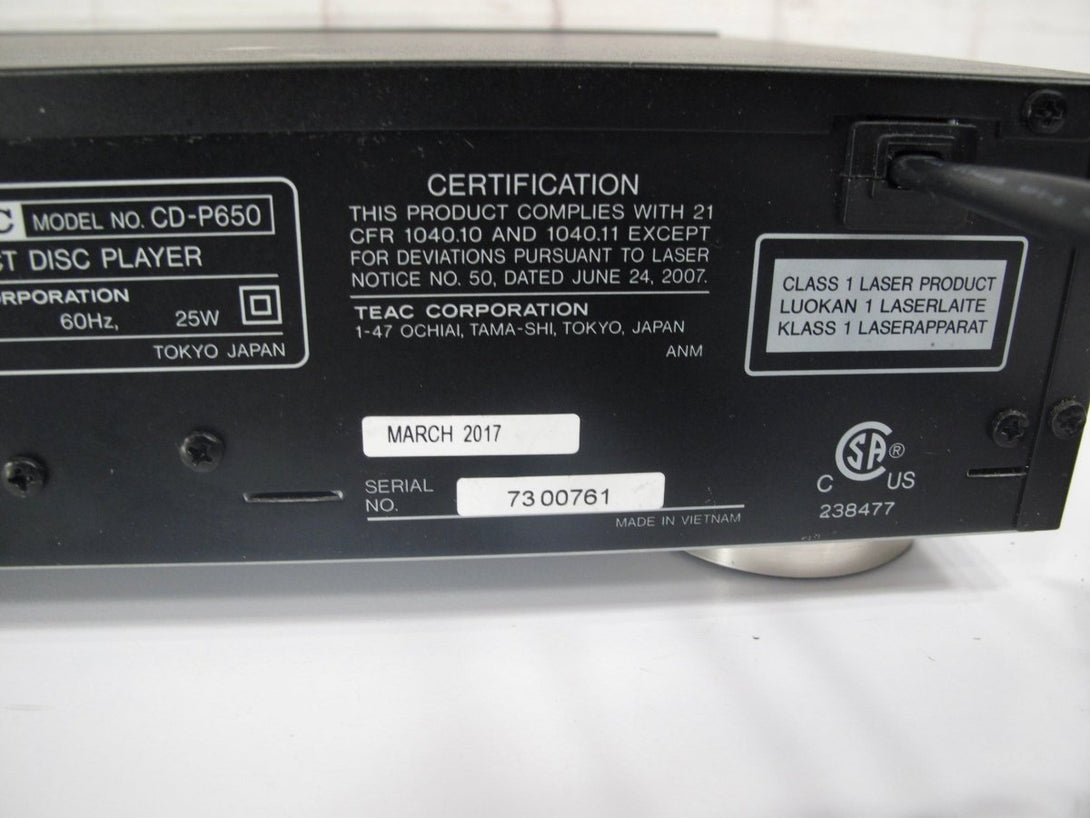 TEAC CD - P650 CD Player to USB MP3 Recorder with Remote - ZeereeZ