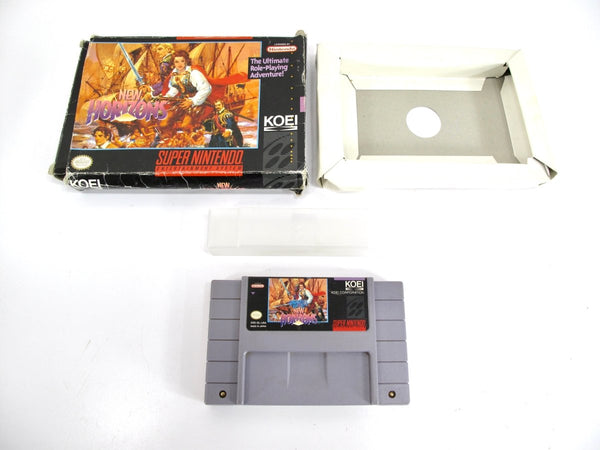 Uncharted Waters New Horizons Super Nintendo Video Game w/ Box 1993 - ZeereeZ
