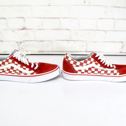 Vans Old Skool Primary Checkerboard Red / White Unisex Shoes Size 10.5 - ZeereeZ