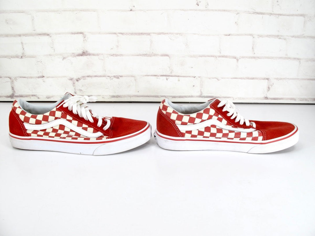 Vans Old Skool Primary Checkerboard Red / White Unisex Shoes Size 10.5 - ZeereeZ