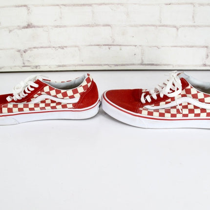 Vans Old Skool Primary Checkerboard Red / White Unisex Shoes Size 10.5 - ZeereeZ