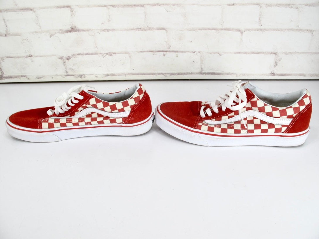 Vans Old Skool Primary Checkerboard Red / White Unisex Shoes Size 10.5 - ZeereeZ