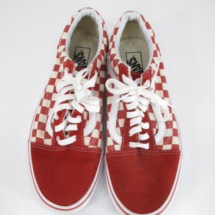 Vans Old Skool Primary Checkerboard Red / White Unisex Shoes Size 10.5 - ZeereeZ