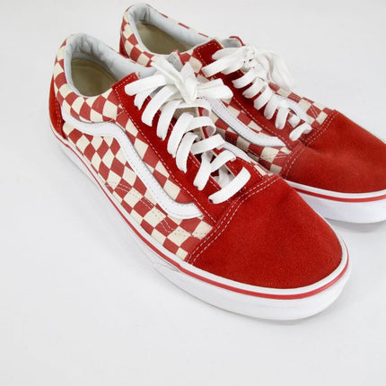 Vans Old Skool Primary Checkerboard Red / White Unisex Shoes Size 10.5 - ZeereeZ