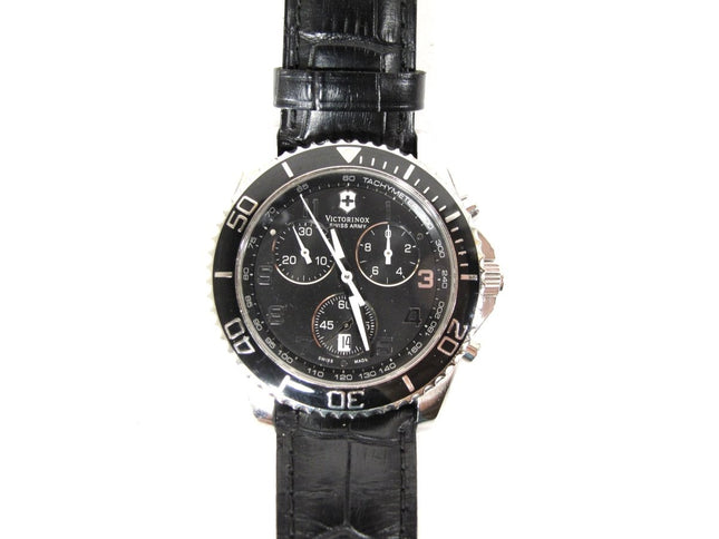 Victorinox Swiss Army Maverick Men Stainless Chronograph Watch 241864 Coco Strap - ZeereeZ