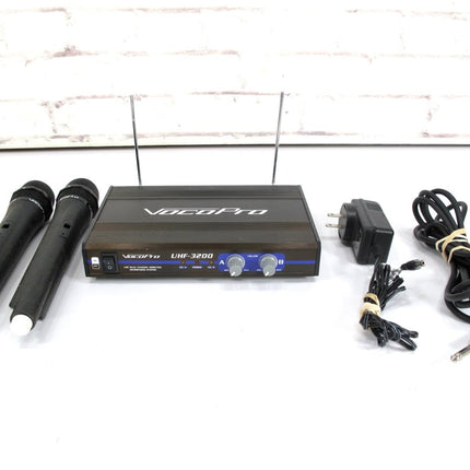 VocoPro UHF - 3200 Dual - Channel Wireless Microphone 2 Mic System - ZeereeZ