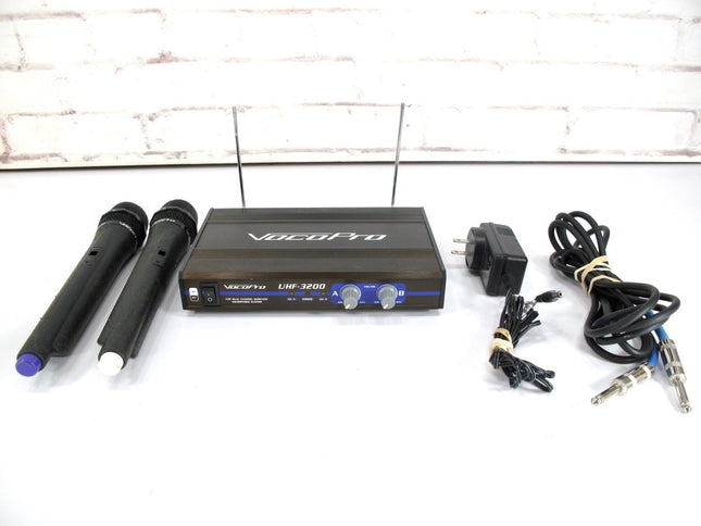 VocoPro UHF - 3200 Dual - Channel Wireless Microphone 2 Mic System - ZeereeZ