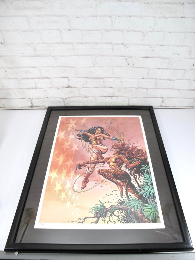Wonder Woman Vs. Cheetah Jose Garcia Lopez Signed Lithograph 73/250 - ZeereeZ