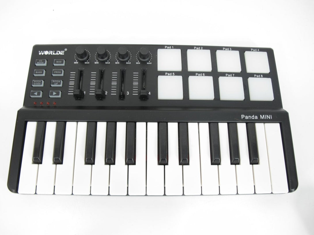 Worlde Panda Mini 25 - Key Keyboard Drum Pad USB MIDI Controller - ZeereeZ