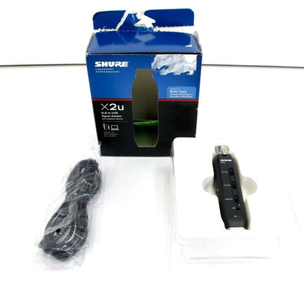 SHURE X2U XLR-to-USB Signal Adapter w/Headphone Monitor USB Plug and Play - Zeereez