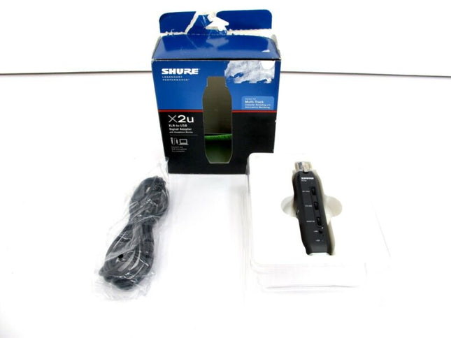 SHURE X2U XLR-to-USB Signal Adapter w/Headphone Monitor USB Plug and Play - Zeereez