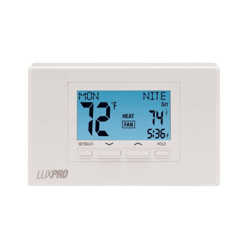 LuxPro P722U 7 Day Programmable / Manual Heating Cooling Thermostat  Free SHip - Zeereez