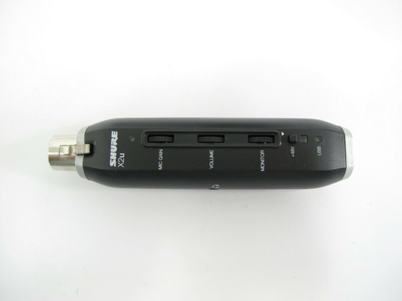 SHURE X2U XLR-to-USB Signal Adapter w/Headphone Monitor USB Plug and Play - Zeereez