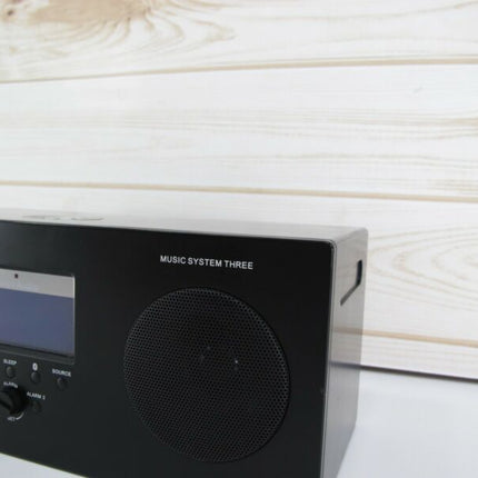 Tivoli Audio Music System Three Portable AM/FM Bluetooth Alarm Clock w/ Aux In - Zeereez