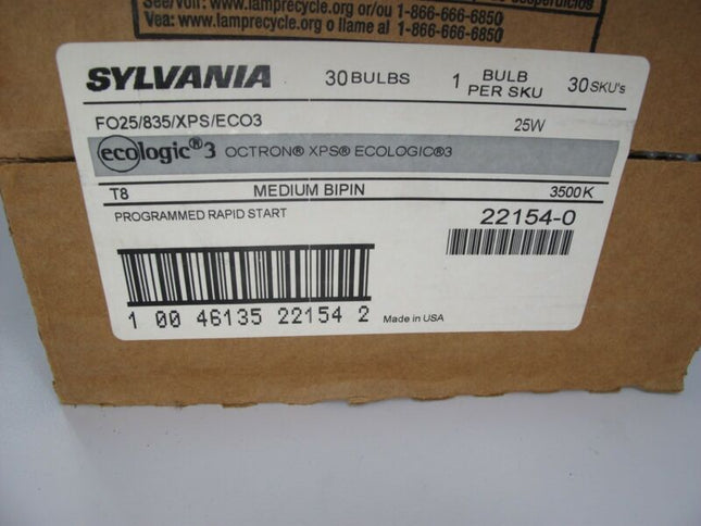 NEW Sylvania FO17/835/ECO3 ECOLOGIC 3 OCTRON XP Lamp Bulb 3500K F17T8 Case of 30 - Zeereez