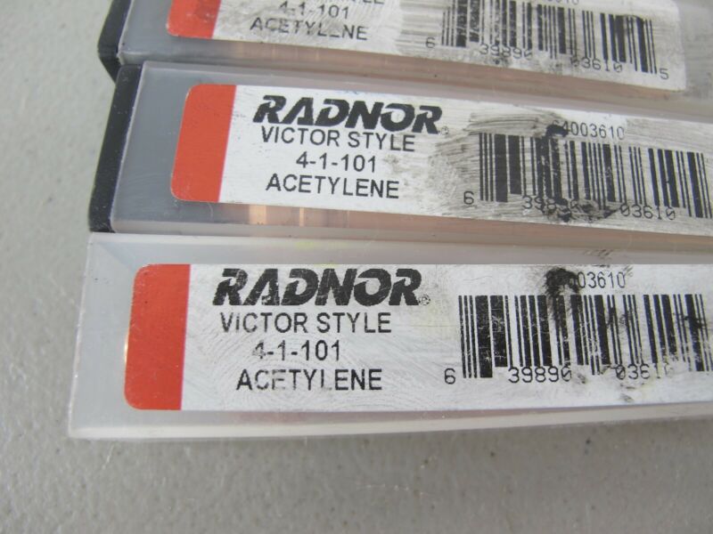 Lot of 7 Various Size Radnor Torch Tips Acetylene 4-1-101 New - Zeereez