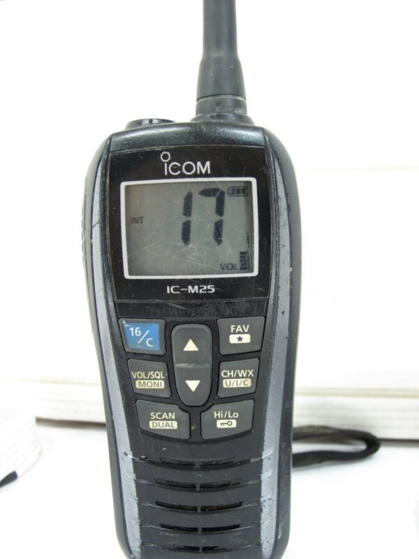 Icom IC-M25 Floating Handheld VHF 5W Marine Radio w/ HM-165 Mic - Zeereez