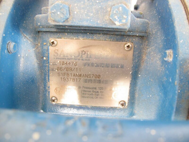 Warren Rupp Sandpiper S1FB1ANWANS700 125PSi 8.6 BAR Air Operated Diaphragm Pump - Zeereez